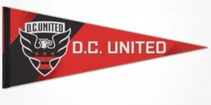 DC United 12x30 Premium Wool Pennant [NEW] MLS Sign Banner Wall Cave - Picture 1 of 1