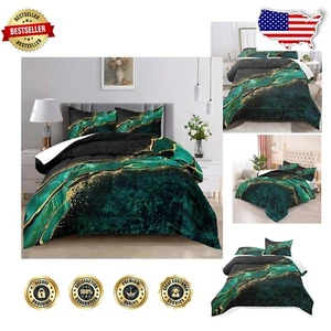 Luxurious 3D Marble Print Twin Bedding Set - Comforter & Pillowcases Included - Picture 1 of 6
