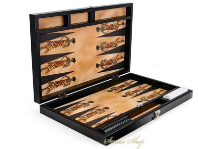 Luxus Trend Lover Backgammon XXL Tavla Gesellschaftsspiel Safari - Bild 1 von 4