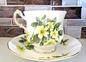 Paragon Bone China England Flower Festival Tea Cup & Saucer Set Yellow D - Picture 1 of 6