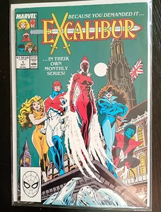 Excalibur #1 Original Marvel Comic 1988 *SIGNED* Chris Claremont Alan Davis WOW - Imagen 1 de 7