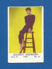 1957 Dutch Gum Card Serie H #51 Audrey Hepburn