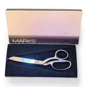 Marks Mundial 8" Dressmaker  Knife Edge Chrome Scissors 406-8 in Original Box - Picture 1 of 8