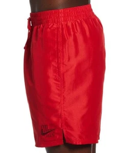 Nike Swim Men's Logo Essential 7" Lap Volley Shorts University Red - Picture 1 of 1