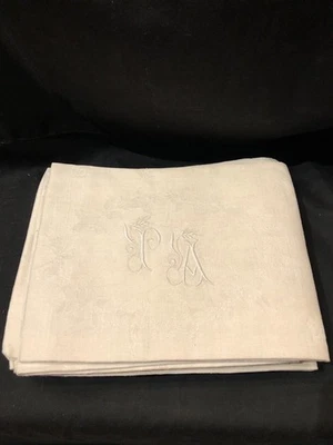 Anciennes Serviettes monogrammées  X 10 - Photo 1/4