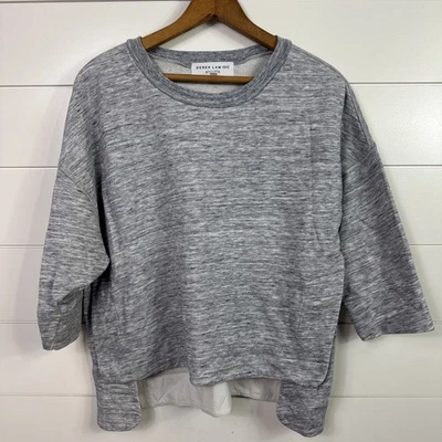 Women's Athleta x Derek Lam 10C Gray Terry Cloth Cropped Sweatshirt sz M - Image 1 of 4