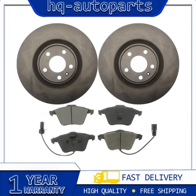 Front Brake Rotors Disc Brake Pad Set for 2004 2005 2006 2007 2008 2009 Audi S4 - Image 1 of 4
