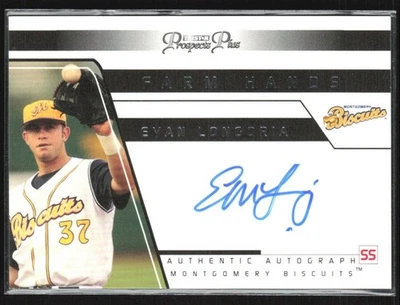 Evan Longoria 2006 Tristar Prospects Plus Farm Hands Auto B #FH 29 Tampa Bay - Image 1 of 2