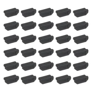 Bouchon à Poussière 0,6 Pouce, 30 Pcs Cache Bouchon Anti Poussière Extrémité Femelle, Noir - Photo 1 sur 6
