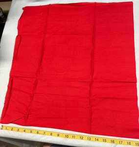 NIP Solid Bright Red Fabric 19" x 21" - Picture 1 of 2