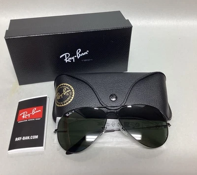 Ray-Ban Aviator RB3025 002/58 Negro/Negro 62-14 140 3P mm Unisex/Nuevo Foto 1 de 4