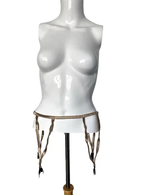 Tirantes de liguero de seda satinada tostada Kiki de Montparnasse talla única para todos Foto 1 de 4