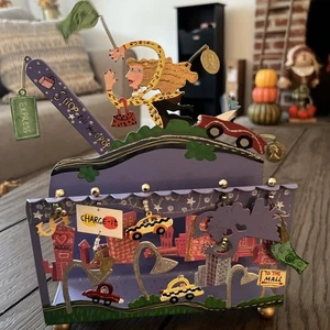 Karen Rossi Silvestri Whimsical Shopaholic Painted Metal Letter Coupon Holder - Picture 1 of 24