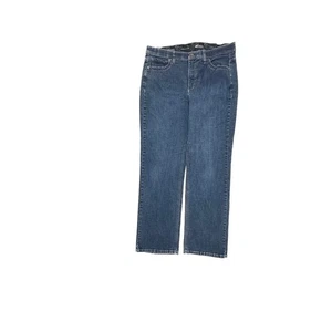 Lee Comfort Waistband Straight Women's size 16 Dark Wash Blue Denim Jeans - Picture 1 of 5