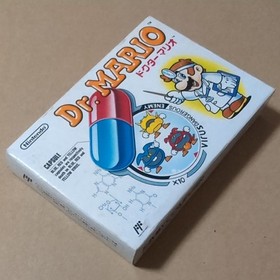 There is a box theory Dr. Mario Nintendo FC Famicom Retro game Manual with