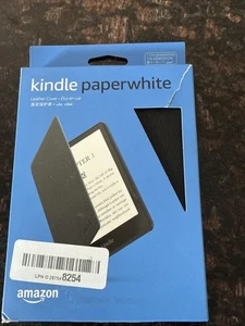 Amazon Kindle Paperwhite Leather Cover Case 11th Generation - Black - Picture 1 of 2