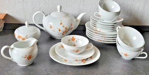 Teekanne  Porzellan , Tee-Service aus dem Hause Teekanne für 6 Personen - Bild 1 von 8