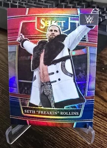 2022 Panini Select WWE Red & Blue Silver Prizm #8 Seth Freakin Rollins Card - Foto 1 di 2