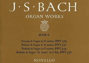 JS Bach Organ Works Vol 6 Classical Baroque Solo Sheet Music Novello Book - Picture 1 of 1