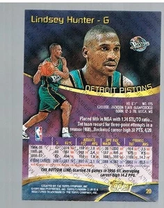 1997/98 Topps Stadium Club Members Only Lindsey Hunter #20 Pistons - Bild 1 von 1