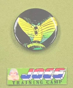 1987 GI Joe vintage COBRA SNAKE BUTTON round pin Comic Images Hasbro ARAH JTC - Picture 1 of 2