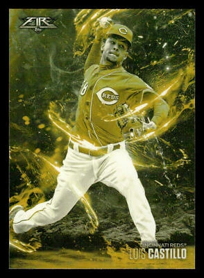 2018 Topps Fire Flamethrowers Luis Castillo Gold Minted #FT-9 - Image 1 of 2