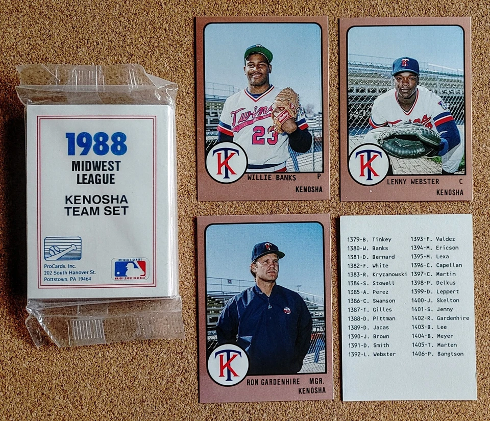 1988 Kenosha Twins Factory  Sealed Team Set ~ Willie Banks ~ Lenny Webster - Image 1 of 1