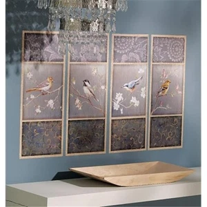 Birds& Blossom Peel and Stick Wallies Wall Art - Picture 1 of 1