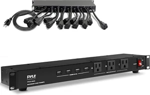19 Outlet 1U 19" Rackmount PDU Power Distribution Supply Center Conditioner Stri - Picture 1 of 7