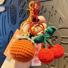 Cute Plush Crochet Keychains Pendant Hand-woven Keyring Women Car Bag Hanging Ke