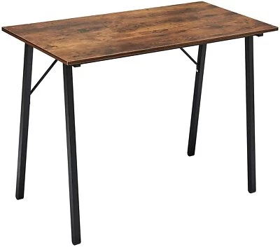 Escritorio de computadora Coavas para oficina en casa, madera moderna, nogal rústico, 39" Foto 1 de 4