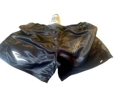 Smokin Joe Frazier Signed Autographed silver on Blk Boxing Trunks RARE JSA Cert - Image 1 of 3