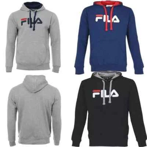 Fila Mens Urban Line Classic Pure Hooded Fleece Pullover Hoodie Sweat Top - Picture 1 of 10