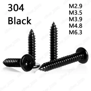 Tornillos de cabeza plana Phillips Utrathin negros de acero inoxidable 304 M2.9 - Imagen 1 de 5
