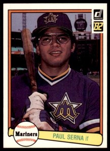 1982 Donruss Baseball Card Paul Serna Rookie Seattle Mariners #567