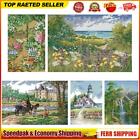 14CT Stamped Cotton Thread Cross Stitch Kits Landscape Embroidery Home Decor