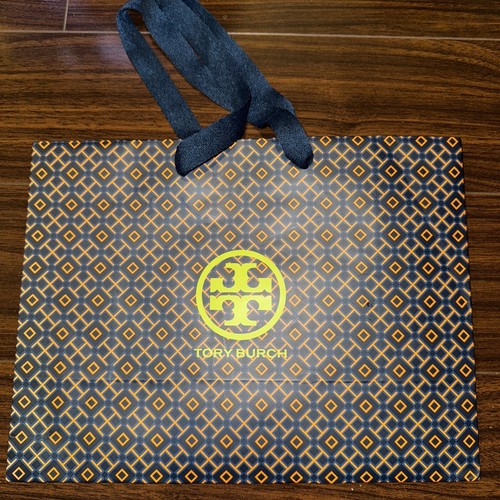 TORY BURCH Sacchetto Regalo Carta Shopping Grande 12” X 9” x 5” Nuovo con Manico in Corda
