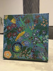 Acrylblild auf Leinwand, ca. 30 x 30 x 3 cm, Blütenmeer, Phantasie - Bild 1 von 5