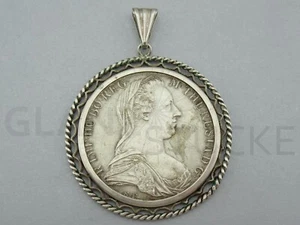 Maria Theresia Taler 1780 als Anhänger + aufwendige schwere Fassung ║ M416 - Bild 1 von 3