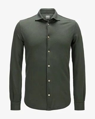 PVP €300 Camisa Fedeli Verde Oscuro Abotonada Lujo Manga Larga Talla EU54 / US44 Foto 1 de 4