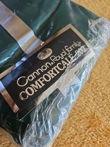 CANNON ROYAL FAMILY Vintage Twin Flat Sheet Green NOS U.S.A. - Picture 1 of 8