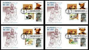 USA, SCOTT #3653-3656 & CANADA # 1618-1621, ROBERT GRAEBNER FDC COVERS SET BEARS - Picture 1 of 5