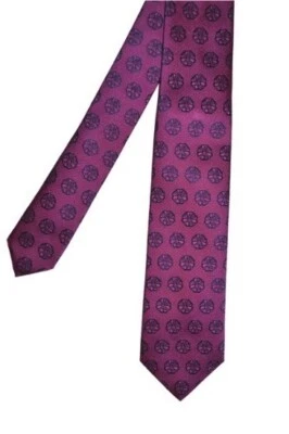 Alexander McQueen Pink Silk Charm Logo Tie Mens Brand New   - Image 1 of 4
