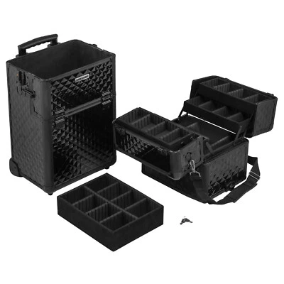 anndora® 2 Rad Trolley Kosmetikkoffer Pilotenkoffer Beauty-Case Friseurkoffer