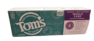 Toms of Maine Whole Care anticavity toothpaste 4 oz peppermint Natural