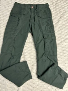 L.O.G.G. Label of graded goods H&M green cargo pants Size 9-10 Adj Waist Lined - Picture 1 of 14