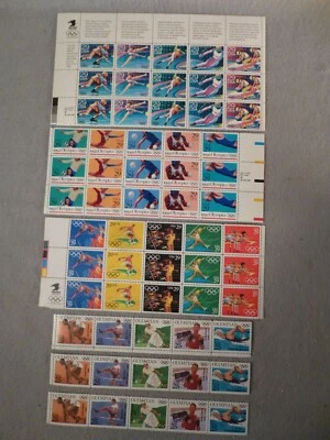 Postage Stamps 45 29c Blocks 1992 USA Olympics & 15 25c Olympian Strips MNH - Image 1 of 4