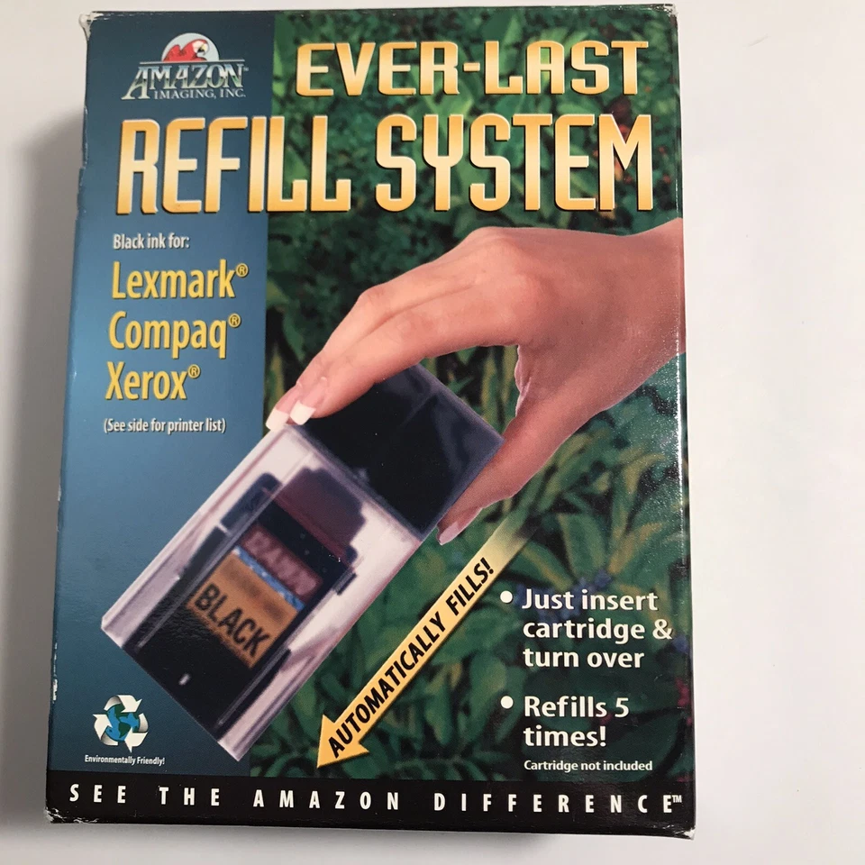 VTG--Ever Last Ink Cartridge Black Refill Kit Lexmark Compaq Xerox ATL-75 NOS  - Image 1 of 4