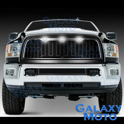 Rejilla de malla de repuesto negra mate + carcasa + LED blanco para Dodge RAM 2500 + 350 10-18 Foto 1 de 3
