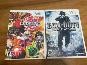 Call Of Duty: World At War & Bakugan Battle Brawlers Wii games complete Lot - Picture 1 of 10